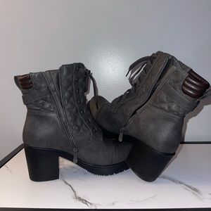 Dream Pairs Women Winter Boots Heels Grey Size 10